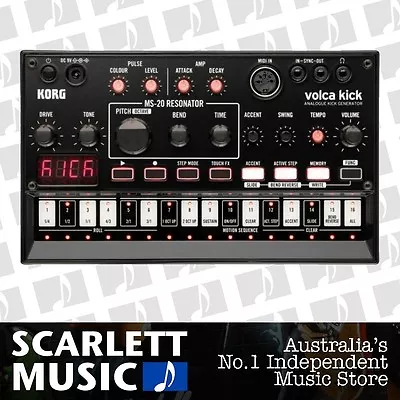 Korg Volca Kick Analogue Kick Generator W/3 Years Warranty *BRAND NEW* • $249