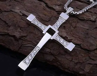 $5.29 • Buy Cross Pendant Necklace Silver Stainless Steel Unisex's Chain Crucifix Men Women