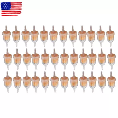 36 Pcs Universal Gas Inline Fuel Filter 1/4  X 5/16  For Kawasaki Kohler Briggs • $12.56