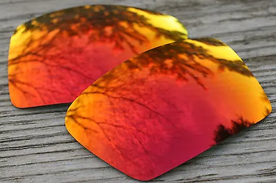 $13.99 • Buy Fire Red Dark Orange Mirrored Replacement Sunglass Lenses For Oakley Eyepatch 2