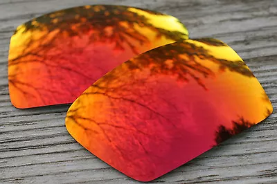 Fire Red Dark Orange Mirrored Replacement Sunglass Lenses For Oakley Eyepatch 2 • $8.99