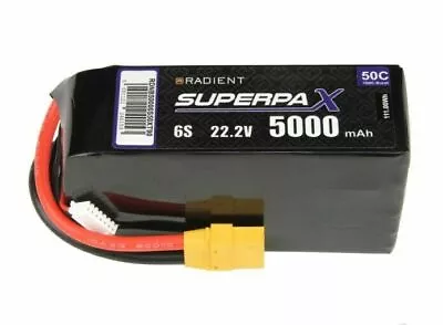 £99.99 • Buy Radient 6S 50C 22.2V 5000mAh LiPo Battery Pack Xt90 Connector