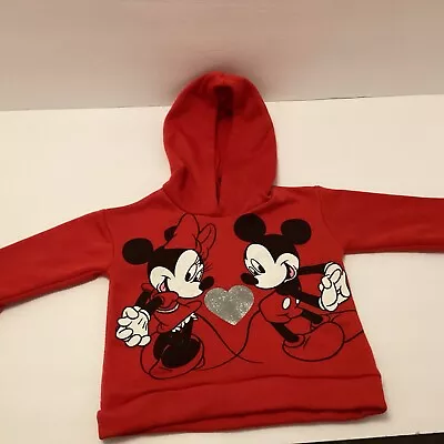 Little Girls Red 2t Mickey & Minny Love Hoody. • $9.99