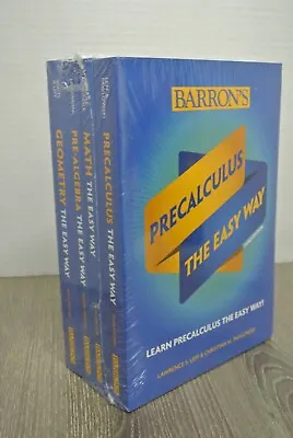 Barron's Easy Way Homework Bundle: Precalculus Math Pre-Algebra Geometry • $19.99