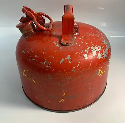 Vintage EAGLE  Safety Gas Can Red Regular - 10  Tall X 11 1/4  Wide • $24.99