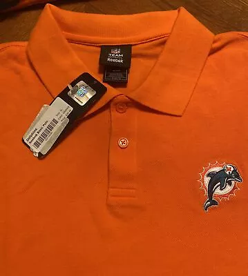 2009 Miami Dolphins Reebok NFL Polo Shirt Mens XL New WTags & Old Logo 15yrs Old • $19.95