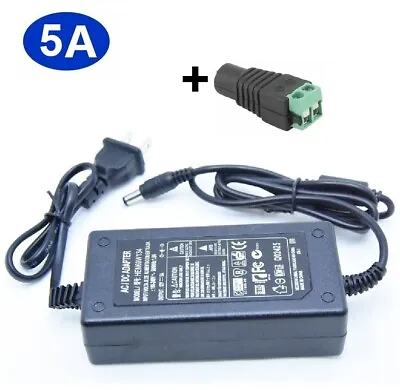 12V 5A AC/DC Adapter Power Supply CCTV Surveillance Camera & Home Electronics • $11.62