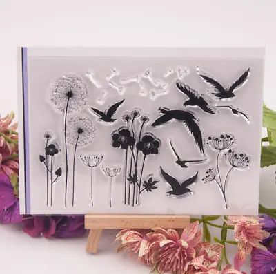 £3.59 • Buy Dandelion Birds Silicone Clear Stamp For Scrapbook Embossing Card Craft