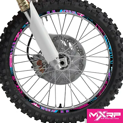 Dirt Bike Rim Protectors Wheel Decals Tape Graphics !choose Size!  Nightrider   • $32.99