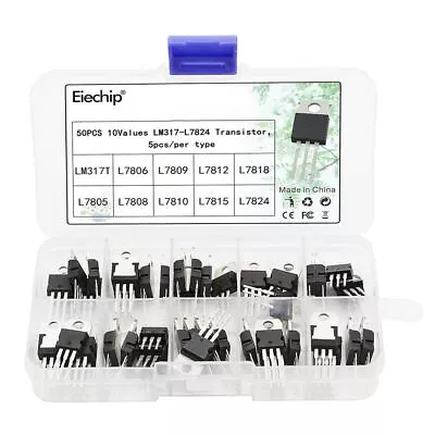 Field Effect Transistors Voltage Regulators Kit 10 Values LM317T To L7824 50 Pcs • $28.04