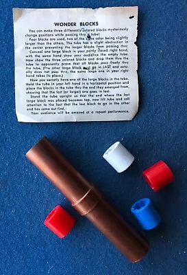 Vintage Magic Trick Wonder Blocks By Royal Blocks Change Places Inside Tube • $4.95