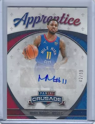 2021-22 Monte Morris Panini Chronicles Crusade Apprentice Auto Card /99 #app-mmo • $4.99