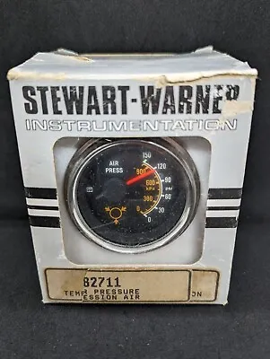 Nos Stewart Warner 2 1/16  Case 0-150 Air Pressure Gauge 82711 • $54.99