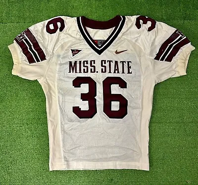 VTG Rare 1997-00s Authentic Nike Game Worn Mississippi State Bulldogs Jersey 48 • $225