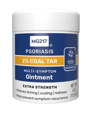 MG217 Psoriasis 2% Coal Tar Multi Symptom Ointment 4 Oz Jar • $14.99