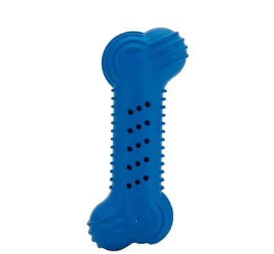 $4.99 • Buy Pet Dog Chew Toys Rubber Crackle Bone Toy Large Durable Rubber