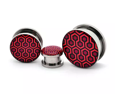 Pair Of Screw On Overlook Picture Plugs Gauges 16g Thru 1 Inch • $10.99