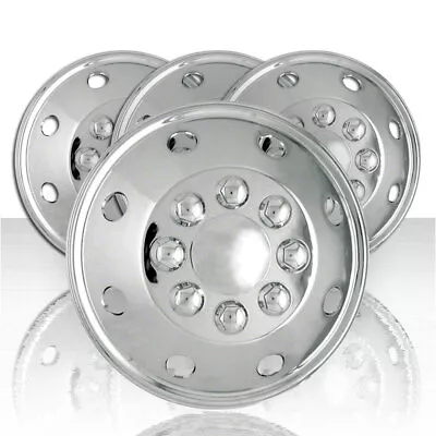 1 - 16  CHROME Dual Wheel Simulators Hub Cap Covers For RV MOTORHOME Van Truck • $102.99