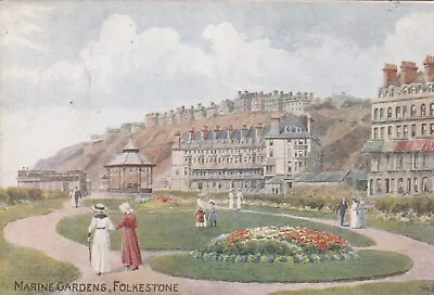 FOLKSTONE MARINE GARDENS Kent - Vintage POSTCARD • £2.99