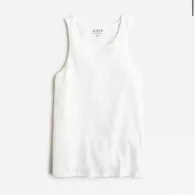 J. Crew Vintage Cotton Knot Back Tank Top White Small BP076 New • $18