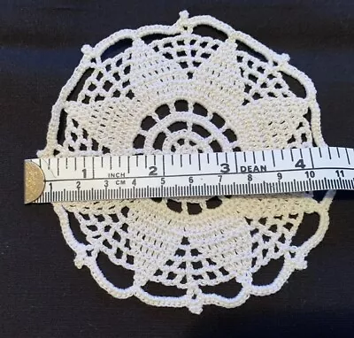 Vintage Beige Hand Crochet Mat / Doilies • £1.99