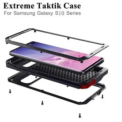 $18.99 • Buy Samsung S10 S9 S8 S20 Case Cover Rugged Metal Frame + Silicone Hybrid Shockproof