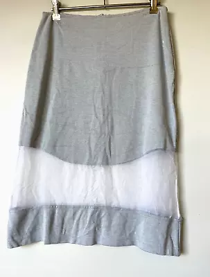 Kuwaii Grey Fine Knit/silk Straight Skirt 8 • $13