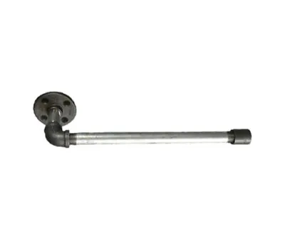 Kitchen Roll Holder Industrial Metal Black & Galvanised Wall Mounted Pipe Style • £26.75