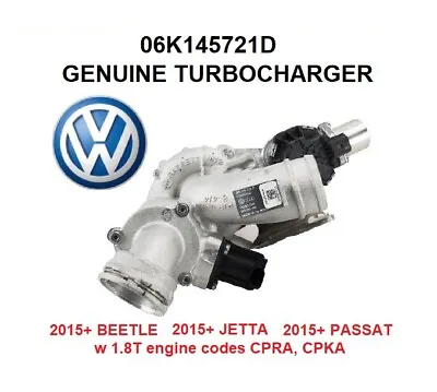 GENUINE Turbocharger Turbo For VW BeetleJetta Passat 1.8T Gen3 06K145721D • $1075