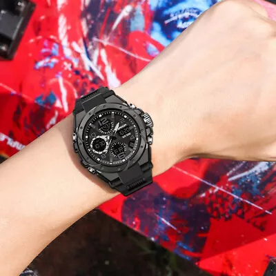 NEW Fashion Military Mens Sport Digital Quartz Analog Waterproof Wrist Watch2024 • $19.29