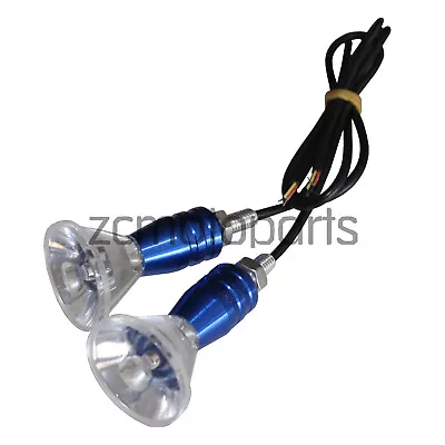 2 X Blue LED Universal Motorcycle Car License Plate Screw Bolt Light Lamp Bulb • $12.95