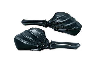$161.95 • Buy Kuryakyn Skeleton Hand Mirrors Black