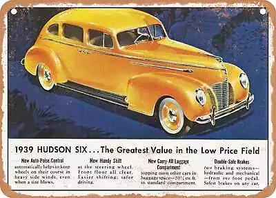 METAL SIGN - 1939 Hudson Six Sedan Vintage Ad • $25.46