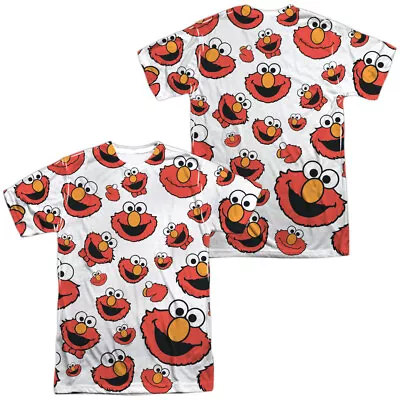 Sesame Street Elmo Face Pattern Unisex Adult Halloween Costume T Shirt S-3XL • $28.99