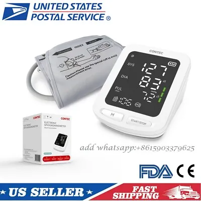 LED Digital Arm Blood Pressure Monitor BPHeart Rate Machinelarge Adult Cuff • $18.99