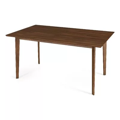 Aria Mid Century Modern Style Solid Wood Walnut Rectangular 59  Dining Table • $418.99