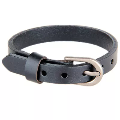 Men Women Punk Vintage Alloy Belt Buckle Wristband Leather Cuff Bracelet US FAST • $7.49