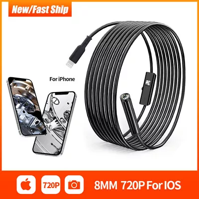£17.89 • Buy 2023 Snake Endoscope Borescope Inspection Camera Scope For IPhone IPad Waterproo