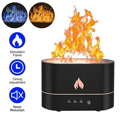 $28.89 • Buy 250ml USB Air Humidifier Essential Oil Aroma Diffuser 3D Flame Mist Home Decor