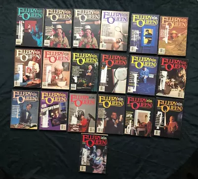Vintage ELLERY QUEEN'S MYSTERY MAGAZINE- Lot Of 18 + 1 Duplicate 1980's • $24.95