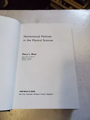 1st Edition 1966 Mathematical Methods In The Physical Sciences Mary L. Boas • $42