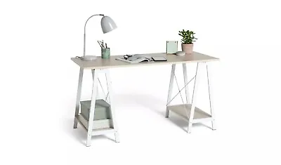 Habitat Trestle Table Office Desk - White • £130