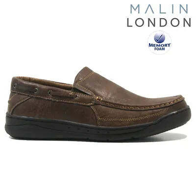 Mens Wide Fit Slip On Walking Shoes Driving Loafers Moccasin Comfort Casual Size • £16.95