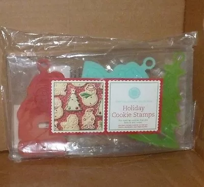 NEW MARTHA STEWART Holiday Cookie Stamps 5  Santa Snowman Tree NEW NWT 1A • £6.54