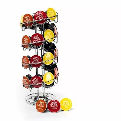 Spiral 40 Capsule Coffee Pod Holder Rack Stand For Dolce Gusto Tower Dispenser • £10.95