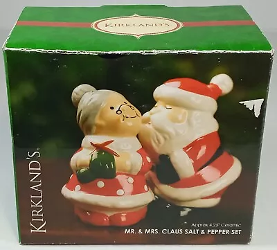 Kirkland's Mr. & Mrs. Santa Claus Ceramic Salt & Pepper Set • $10.99