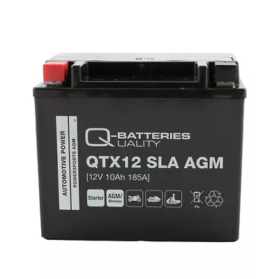 YTX12-BS/YG12-BS Replacement AGM 12V 10Ah 185A Motorcycle Battery QTX12 • £35.99