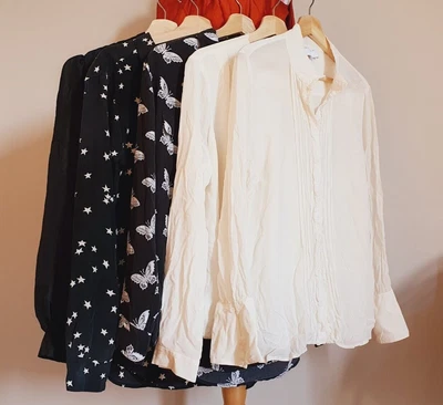 $39.95 • Buy Silk Blouse Long Sleeve Shirt Top Equipment Witchery Country Road  L Ivory Black
