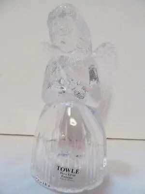 Praying Angel Candle Holder From TOWLE Clear Austrian Lead Crystal FREE SHIP • $29.99