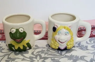 The Muppets Ceramic Mugs Kermit & Miss Piggy Hand Painted Vintage 3D Cup Mug  • $19.99